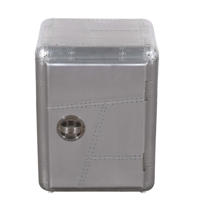 Aluminum Standard Accent Cabinet With One Shelf - Silver