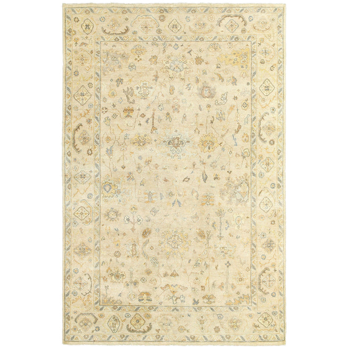 2' X 3' Wool Oriental Hand Knotted Area Rug (575209) - Beige / Gray