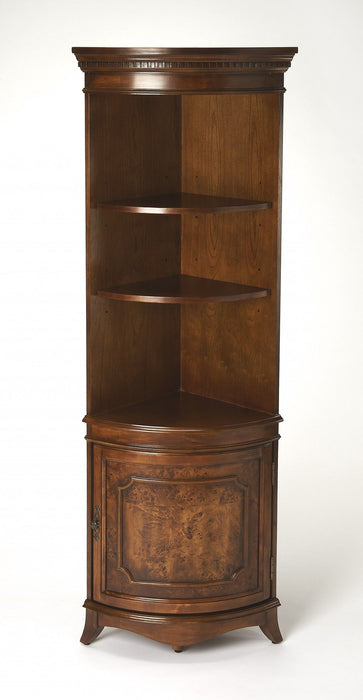 Solid Wood Frame Standard Display Stand With Three Shelves - Brown
