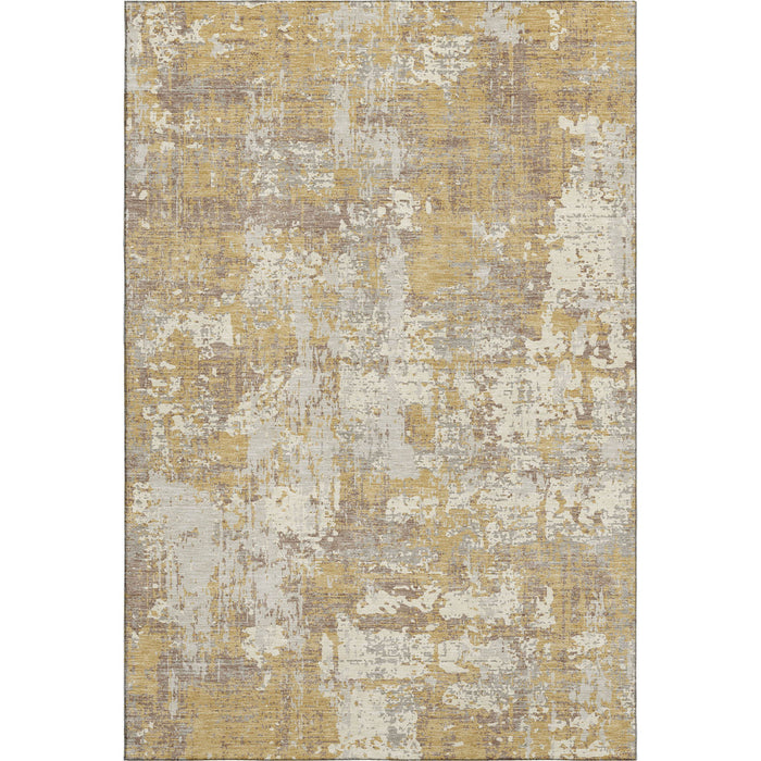 10' X 14' Abstract Washable Area Rug With UV Protection (679126) - Gold / Taupe / Beige