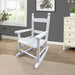 Giga children's indoor and outdoor rocking chair, durable plastic rocker for kids with a comfortable seat and sturdy design.