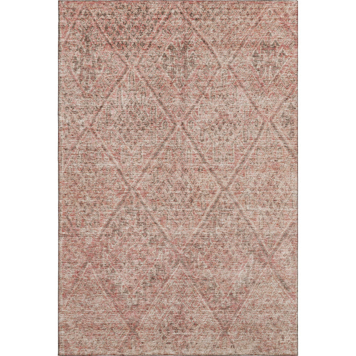 10' X 14' Moroccan Washable Area Rug With UV Protection (686789) - Pink / Beige