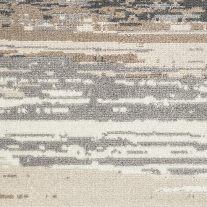 9' X 12' Abstract Distressed Non Skid Area Rug - Ivory