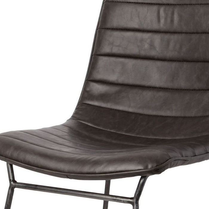 Faux leather Side Chairs (Set of 2) - Black