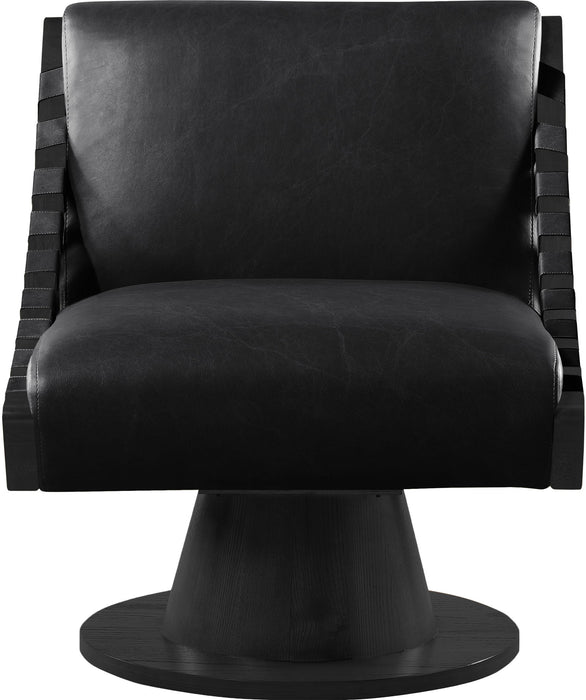 Millwin - Swivel Accent Chair With Black Base