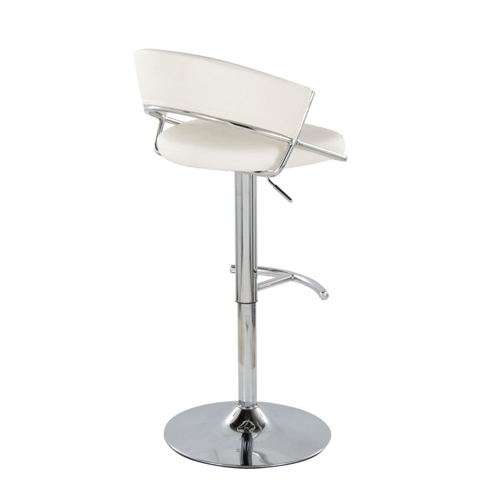 Jie - Adjustable Barstool With Swivel - Chrome Metal (Set of 2)