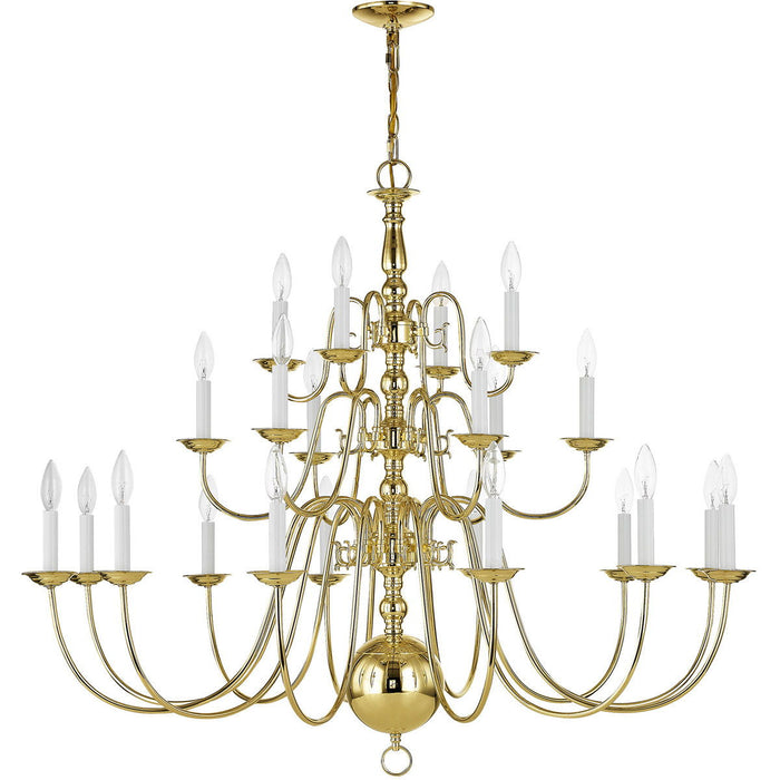 Multi Light Dimmable Chandelier With Shades - Brass
