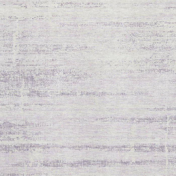 9' X 12' Abstract Washable Area Rug With UV Protection - Lavender / Ivory