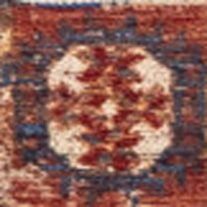 9' X 13' Tribal Washable Area Rug With UV Protection (609967) - Red / White
