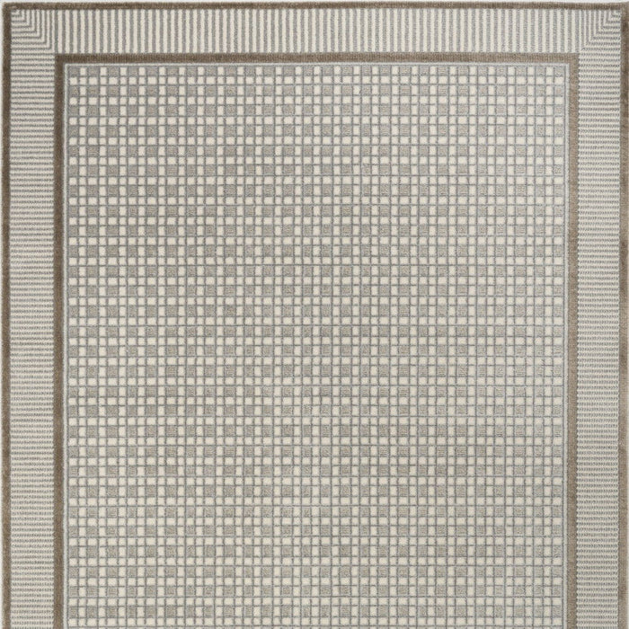 4' X 6' Geometric Area Rug (572509) - Ivory / Gray