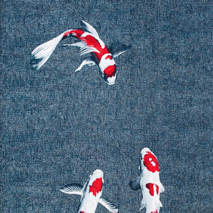 7' X 9' Abstract Washable Area Rug (552037) - Blue / White