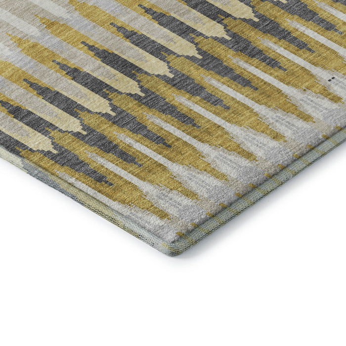 10' X 14' Southwestern Washable Area Rug With UV Protection (668241) - Gold / Gray / Beige