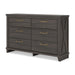 Signature Design by Ashley Vonitta Bay six-drawer dresser in a distressed white finish