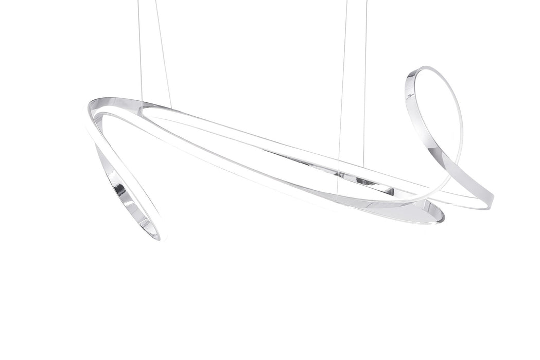 14'' Metal LED Dimmable Chandelier - Silver
