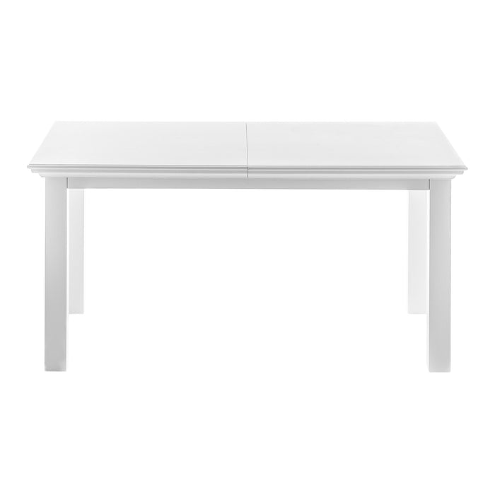 79" Solid Wood Butterfly Leaf Extending Dining Table - White