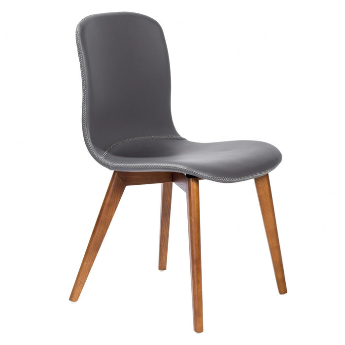 Faux Leather Side Chairs (Set of 2) - Gray