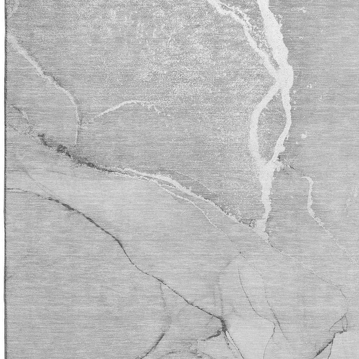 8' X 10' Abstract Washable Area Rug With UV Protection (646964) - Gray / Ivory