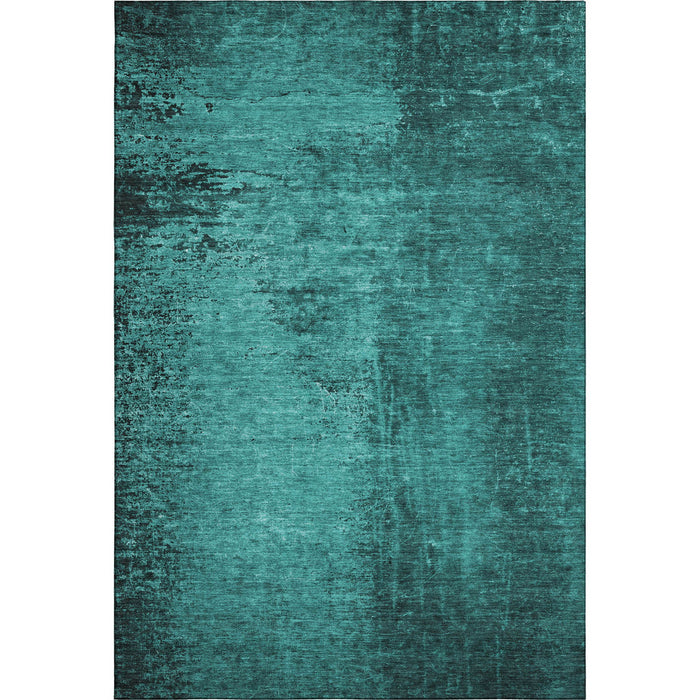 10' X 14' Abstract Washable Area Rug With UV Protection (648838) - Teal / Gray