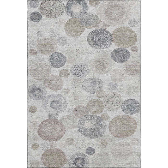 10' X 14' Geometric Washable Area Rug With UV Protection (707347) - Taupe / Gray / Ivory