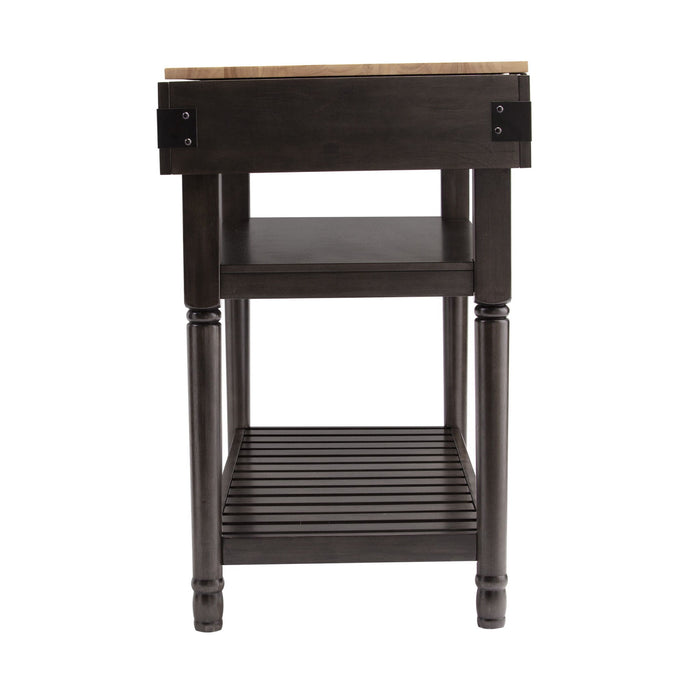 48" Kitchen Island With Storage - Natural / Brown