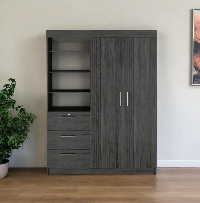3 Drawer Combo Dresser - Gray