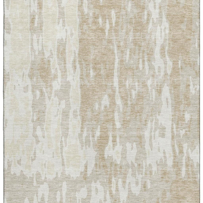 10' X 14' Abstract Washable Area Rug With UV Protection (675822) - Beige / Ivory / Tan