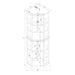 Giga 6-shelf corner curio display cabinet with built-in lights, mirrors, and adjustable shelves for showcasing collectibles