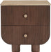 Cressa Mango Wood Nightstand by Meridian Furniture, accent nightstand with a natural wood finish and modern design.