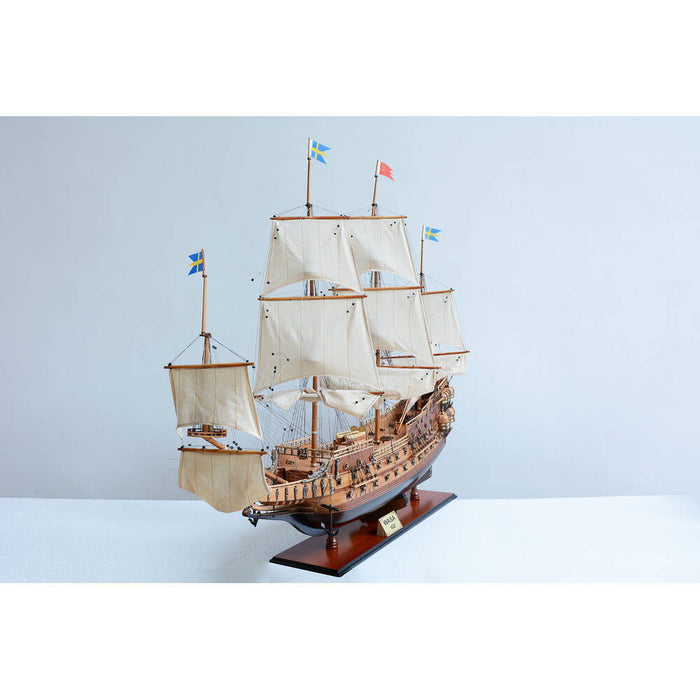 Hand Painted Model Boat (624645) - Dark Brown / Beige