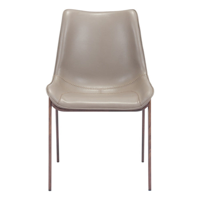 Solid Back Dining Chairs (Set of 2) - Walnut