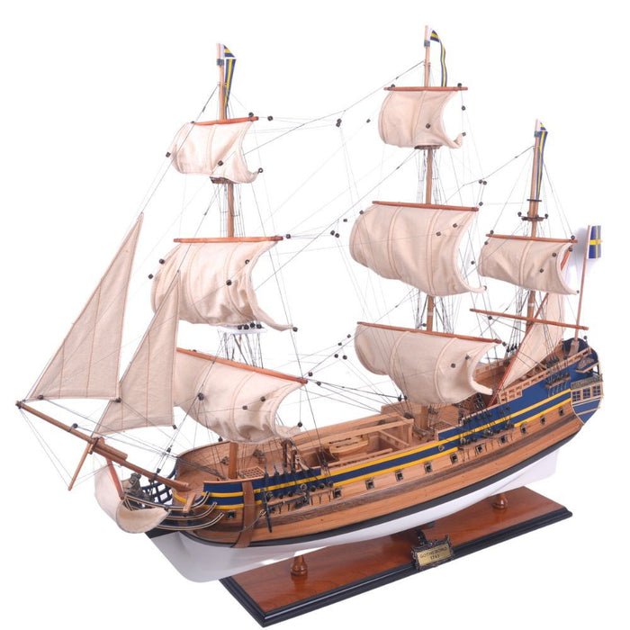 Hand Painted Model Boat (624639) - Light Brown / Beige