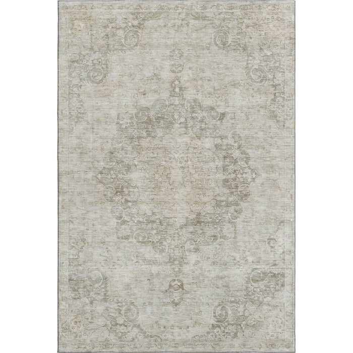 10' X 14' Oriental Washable Area Rug With UV Protection (692322) - Beige / Taupe