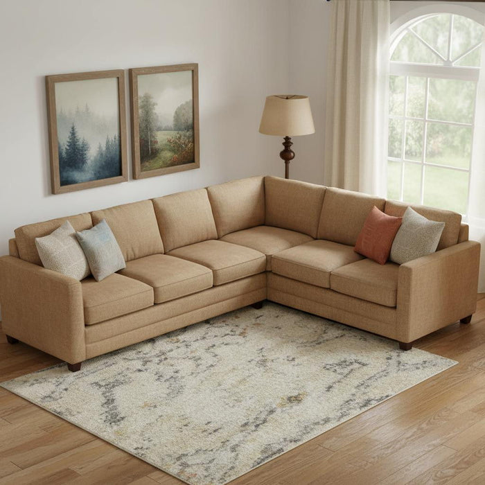 9' X 12' Floral Distressed Area Rug (573742) - Ivory