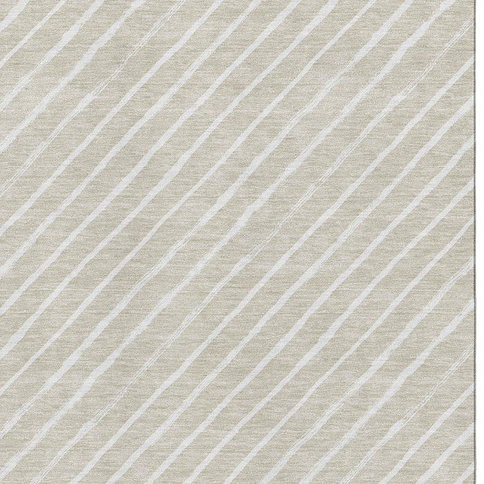 10' X 14' Abstract Geometric Washable Area Rug With UV Protection (701918) - Beige / Ivory