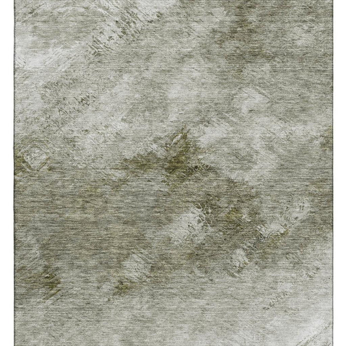 10' X 14' Abstract Washable Area Rug With UV Protection (650542) - Taupe / Ivory / Gray