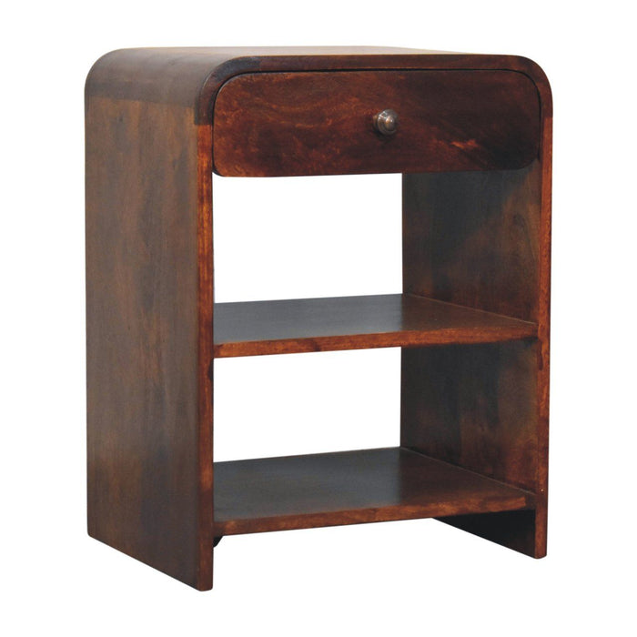 24" Solid Wood One Drawer Nightstand - Chestnut