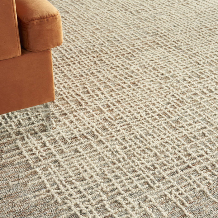 8' X 10' Wool Abstract Area Rug - Beige / Tan