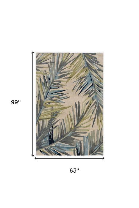 63" x 99" Wool Rug - Ivory