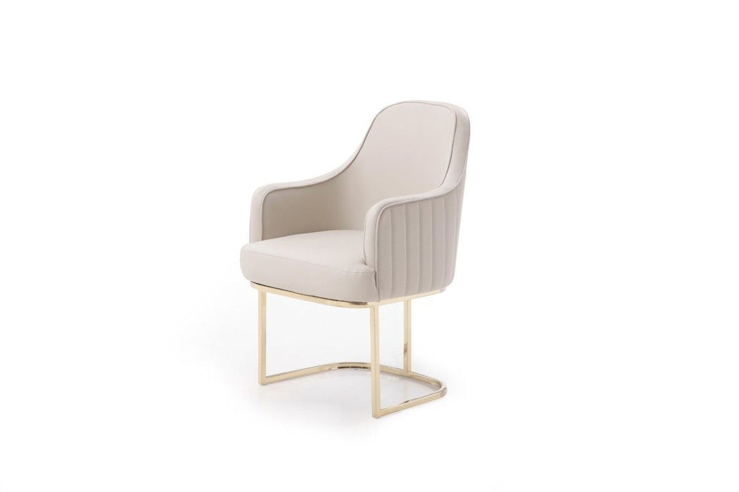 Modern Upholstered Fabric Dining Arm Chair - Gray