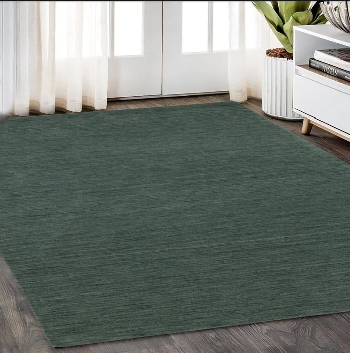 5' X 8' Wool Hand Tufted Area Rug - Teal And Blue