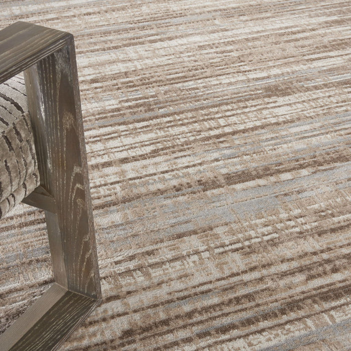 10' x 14' Abstract Power Loom Area Rug - Brown