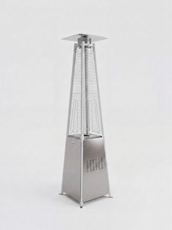 Signature Design by Ashley Midnight Mountain gray patio heater with tall outdoor heating tower design