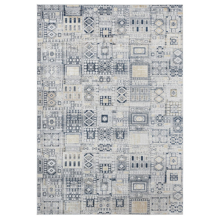 8' X 10' Ikat Area Rug - Ivory