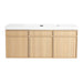 Giga wall-mounted bathroom vanity with resin sink and soft-closing doors, featuring sleek design and modern storage.