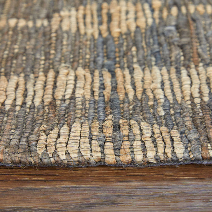 9' X 13' Geometric Hand Woven Area Rug - Taupe And Tan