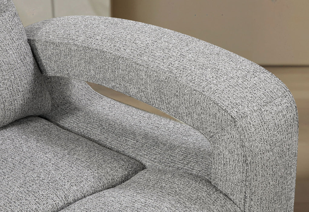 U6611 - Power Recliner With LED - Dark Gray