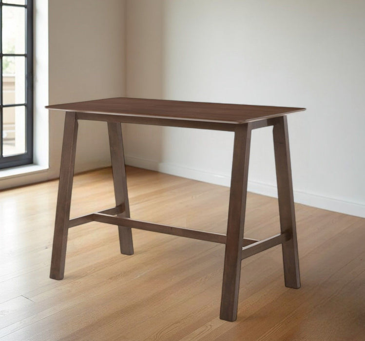 47" Rectangular Counter Height Wood Dining Table - Brown