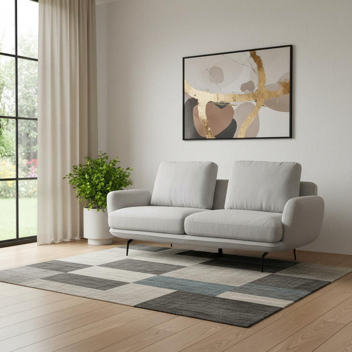 Contempo, Retro Loveseat - Light Gray