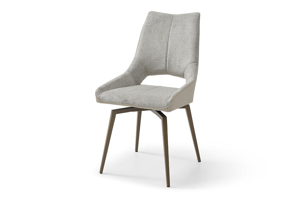 1239 - Swivel Chair - Beige / Champagne