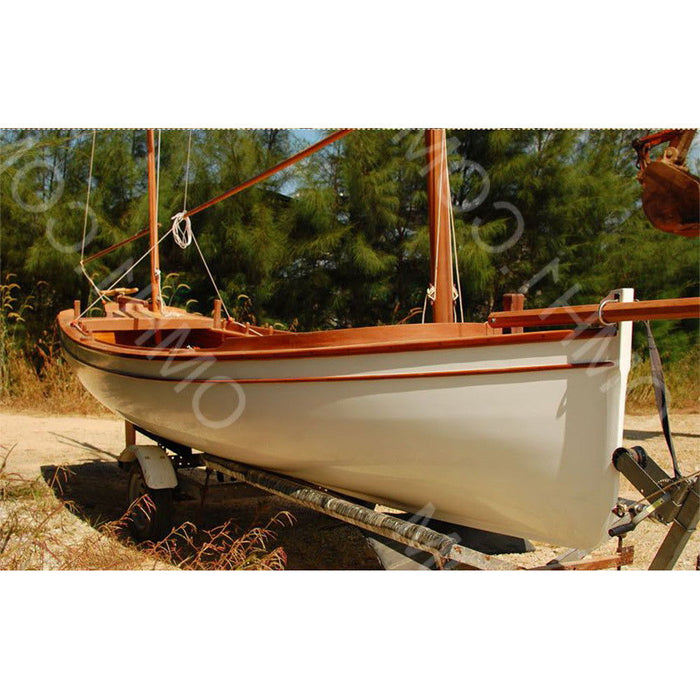Hand Painted Model Boat (624610) - Light Brown / Beige